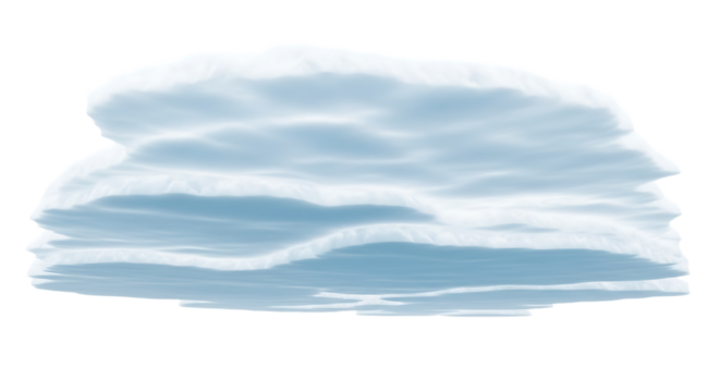 Layered cloud isolated on transparent background, showcasing its unique formation and intricate patterns, ideal for adding depth and visual interest to any design with its distinct and captivating app