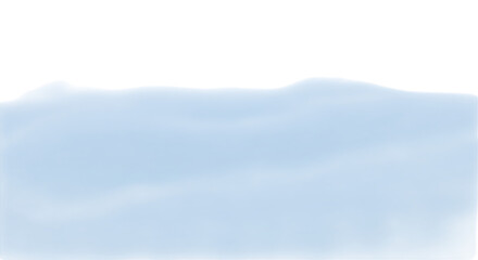 Obraz premium A gentle watercolor painting of clouds, isolated on transparent background the soft blue hues blend seamlessly, creating a calming and ethereal atmosphere, perfect for adding a touch of serenity to an