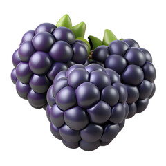 Isolated blackberries close-up