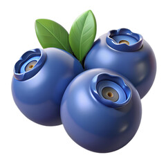 Isolated plasticine blueberries 