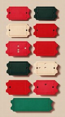 Christmas Badge Shapes for Holiday Promotion and Decoration