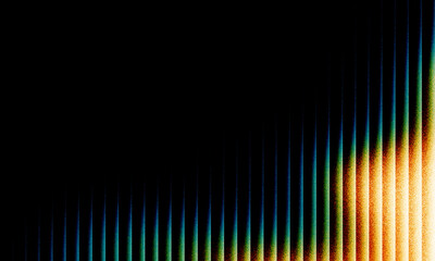 Abstract Vertical Gradient Lines in Blue, Green, Yellow, and Orange on Black Background