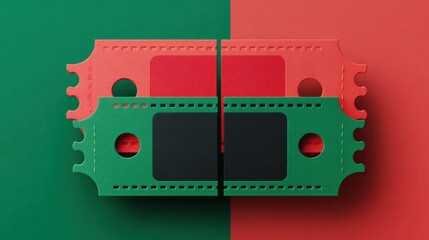 Christmas Promotional Badges in Green and Red Color Scheme