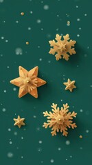 Elegant Snowflake Badges Perfect for Holiday Promotions and Designs