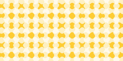 Yellow gingham or vichy pattern. Autumn or Thanksgiving day textile print for tabletop, picnic blanket, basket napkin, shirt or handkerchief. Cotton, linen or flannel design. Vector flat illustration.