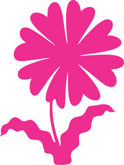 Pink Heart-Shaped Petal Flower Icon