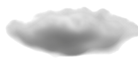 A soft, grey cloud isolated on transparent background, with blurred edges and subtle shading, creating a sense of depth and distance in the sky, perfect for compositing and adding a touch of drama to 