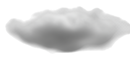 A soft, grey cloud isolated on transparent background, with blurred edges and subtle shading, creating a sense of depth and distance in the sky, perfect for compositing and adding a touch of drama to 