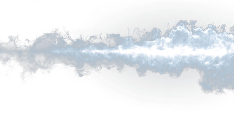 Light steam floats gently in delicate clouds over a clear background. Subtle textures create realistic mist effects. Perfect for illustrations and digital overlays. PNG