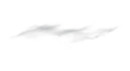 A wispy cloud formation isolated on transparent background, drifting gently across a clear sky, its delicate tendrils stretching out like ethereal fingers, creating a serene and peaceful atmosphere, e