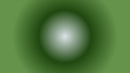 Abstract green gradient background with glowing central sphere of light