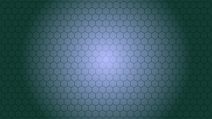 Honeycomb geometric pattern in shades of blue and green gradient
