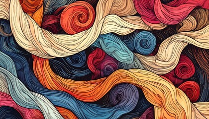 Vibrant Threads Abstract Background.