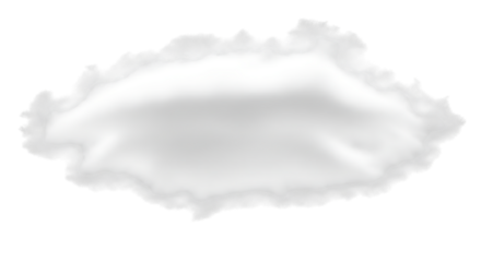 A fluffy white cloud isolated on transparent background, a serene and ethereal element of nature, perfect for adding a touch of tranquility and lightness to any design or composition, evoking feelings
