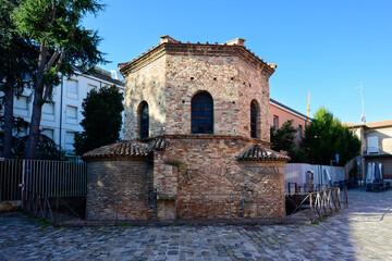 Arian Baptistery Exterior also called Baptistero degli Ariani in Ravenna, Italy