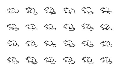 Obraz premium Education and Learning Icon Set – Backpack, Diploma, Tablet, Map, School Building, World Globe, Mouse, and Classroom Equipment in Outline Style on White Background