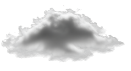 Fluffy cloud isolated on transparent background, a soft and ethereal form floating gently, its edges blurred and indistinct, creating a dreamlike atmosphere, a symbol of tranquility and peace, a remin