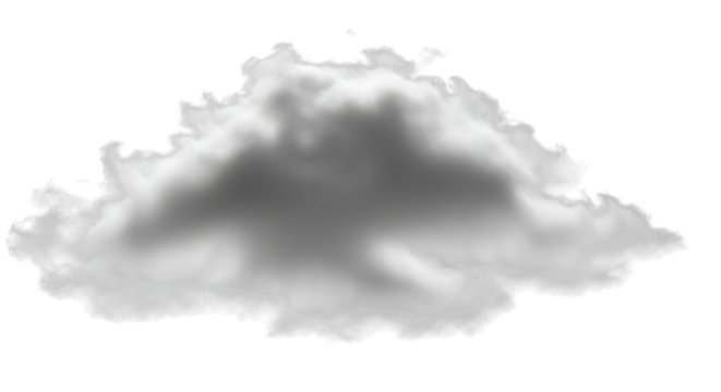 Fluffy cloud isolated on transparent background, a soft and ethereal form floating gently, its edges blurred and indistinct, creating a dreamlike atmosphere, a symbol of tranquility and peace, a remin