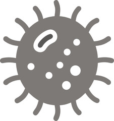 Gray Line Bacteria Icon Vector