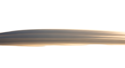 Long, thin cloud isolated on transparent background, stretching across the horizon, a subtle and atmospheric element perfect for adding depth and dimension to any design, evoking feelings of calm and 