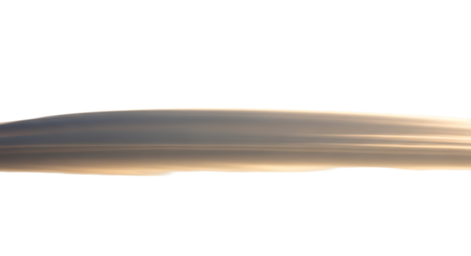 Long, thin cloud isolated on transparent background, stretching across the horizon, a subtle and atmospheric element perfect for adding depth and dimension to any design, evoking feelings of calm and 