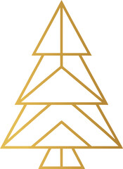 Abstract Christmas tree made of stars and paper for holiday greeting design