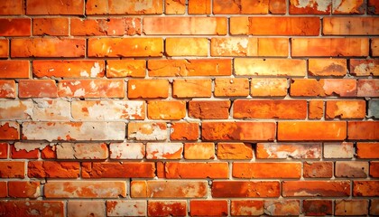 Weathered Red Brick Wall Texture Background.