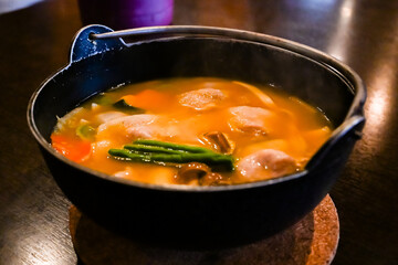 Traditional Houtou Noodle Hot Pot in Yamanashi, Japan
