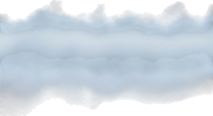 Watercolor cloudscape isolated on transparent background, featuring soft, blended hues of blue and gray, creating a dreamy and atmospheric effect, ideal for adding a touch of artistic flair