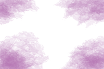 Deep space nebula in vibrant purple hues swirling through cosmic darkness isolated on transparent background