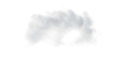 A wispy cloud isolated on transparent background, gently floating and creating a soft, dreamy atmosphere, ideal for adding a touch of lightness and tranquility to any visual project