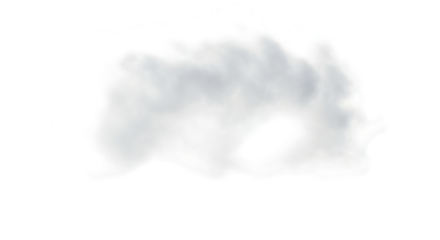 A wispy cloud isolated on transparent background, gently floating and creating a soft, dreamy atmosphere, ideal for adding a touch of lightness and tranquility to any visual project