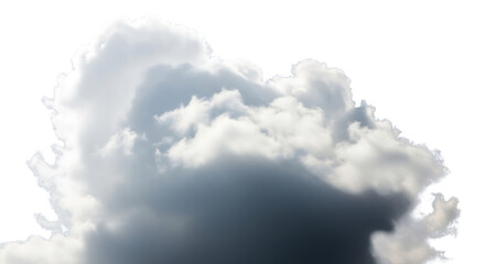 Luminous cloud isolated on transparent background, a radiant display of atmospheric beauty, with soft, ethereal tones creating a sense of serenity and wonder in the sky