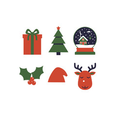 Set of Christmas symbols vector illustration
