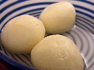 Creative shots of rasgullas