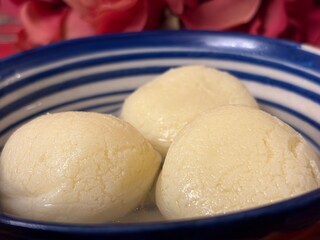 Creative shots of rasgullas