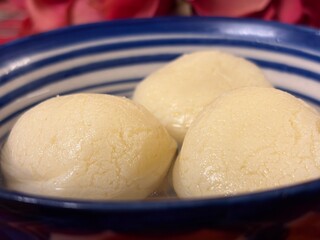 Creative shots of rasgullas