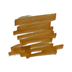 Abstract golden structure with layered horizontal elements against a soft blue sky background creating an intriguing visual composition isolated on transparent background