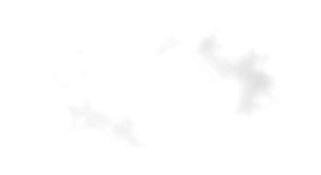 A faint, wispy cloud formation isolated on transparent background, almost ethereal in its delicate structure, barely visible against the stark backdrop, suggesting a subtle hint of moisture in the air