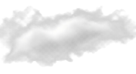 Fluffy white cloud isolated on transparent background, perfect for adding a touch of whimsy to your designs, creating a dreamy atmosphere, or enhancing your weatherrelated projects with a realistic el