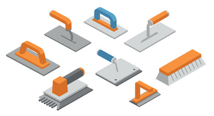 Obraz premium Creative pottery tools and decor in isometric style