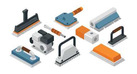 Pottery workshop scene with artisans crafting ceramics in isometric style