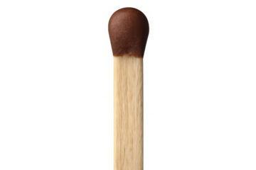 Unlit matchstick waiting for ignition, conceptualizing potential, new beginnings, power, and readiness for a spark