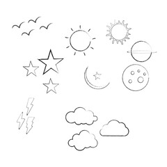 hand drawn weather icons