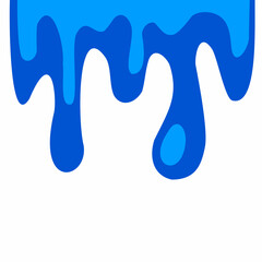 water drip background, water melting corner, liquid flow, blue water vector, water drop illustration, blue liquid wave, aqua blue cartoon