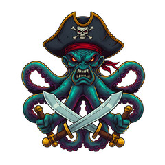 UN POLIPO PIRATA CATTIVO 