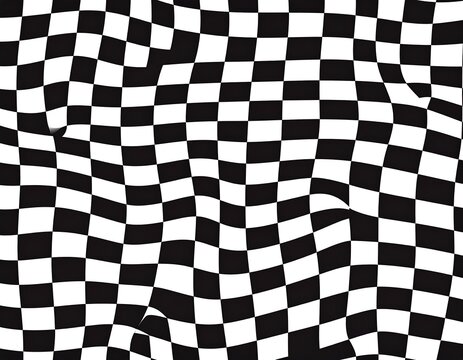 An abstract background with a dynamic checkerboard pattern. The black and white squares appear to ripple and distort - Powered by Adobe