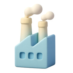 Obraz premium 3D Power plant icon on isolated transparent background png.