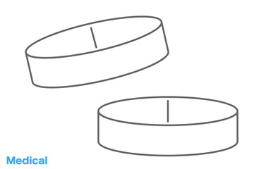医療のシンプルアイコン　錠剤　薬