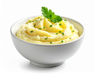 Delicious mashed potatoes served in a white bowl for festive holiday gatherings and special celebrations